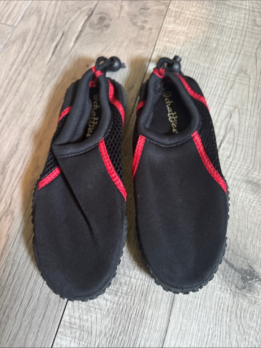 chatties Black and Red Kids Water Shoes
